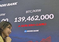 우리은행 딜링룸에 가상자산 시세 정보 표출