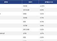 [하락 코인 10] 밈코어 -12.95% 하락, 베니스 토큰 -6.40% 약세