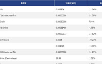 [신규 코인 톱10] Rise coin 31.34% 하락, XCHAT 51.50% 하락