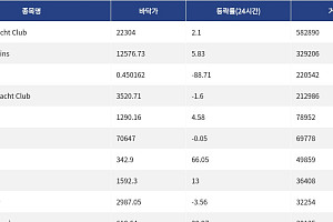 [핫 NFT] Bored Ape Yacht Club, 일 거래량 58만2890달러… 바닥가 2만2304달러