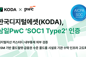 KODA, 삼일PwC ‘SOC1 Type 2’ 인증 획득…기관 수탁 신뢰 강화