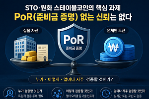 STO·원화 스테이블코인의 빈칸, PoR 누가 검증하나