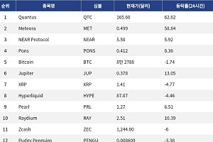[인기 검색 코인 톱15] AI∙솔라나 디파이 강세∙∙∙비트코인∙XRP는 조정
