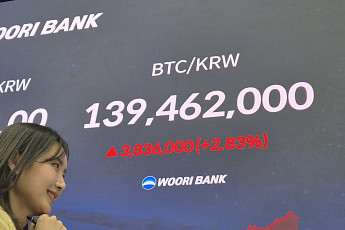 우리은행 딜링룸에 가상자산 시세 정보 표출