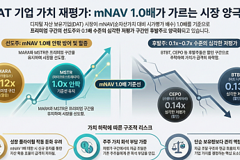'DAT 재평가' mNAV 0.1배대 등장, 선도주·후발주 양극화