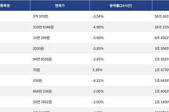 [거래량 톱 코인 10] 비트코인 1억 370만, 이더리움 310만 6346원