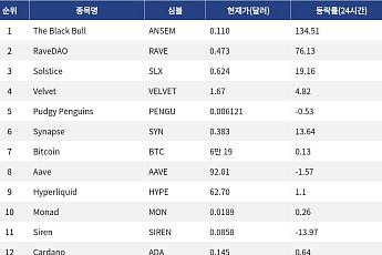 [인기 검색 코인 톱15] Ansem 밈코인 급등 속 비트코인·하이퍼리퀴드도 검색 상단