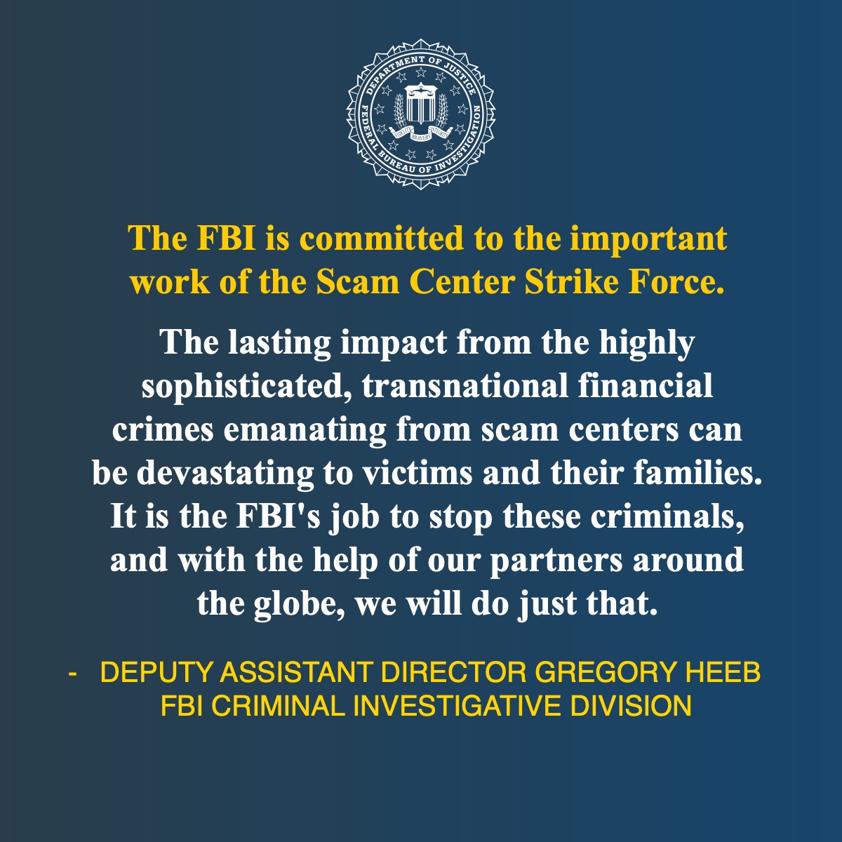 ▲관련 내용 요약 공지 (사진=FBI 공식 X)