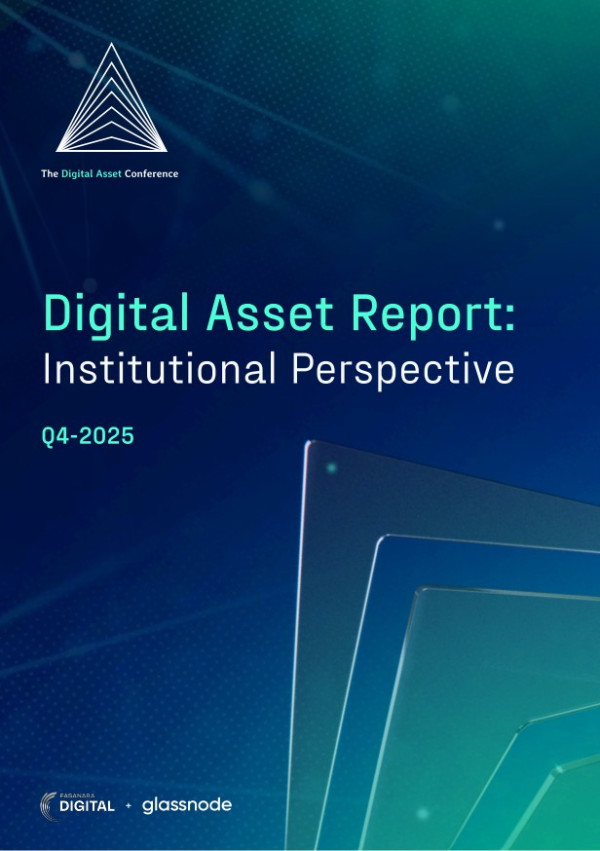 ▲파사나라디지털(Fasanara Digital)·글래스노드(Glassnode)가 공동 발간한 ‘Digital Asset Report: Institutional Perspective(Q4-2025)’ 표지. 이번 보고서는 2025년 디지털자산 시장의 기관 수요 확대와 구조적 변화를 종합적으로 담았다. (출처=글래스노드(Glassnode))