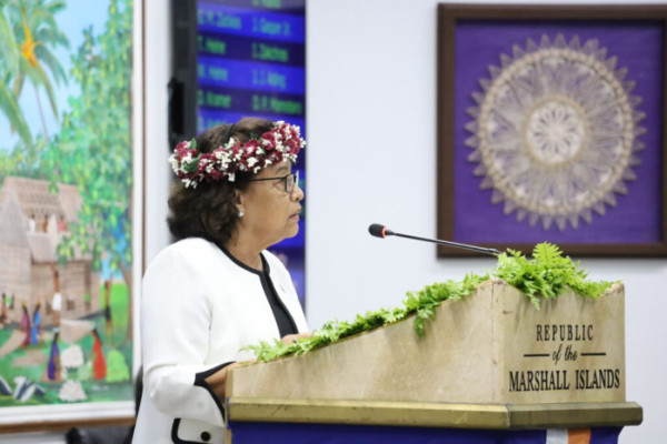 ▲힐다 하이네 마셜제도 대통령 (사진=마셜제도 공식 외교 홈페이지)