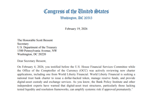 ▲민주당이 스콧 베센트 재무장관에게 보낸 서한 갈무리 (사진=미국 하원)
