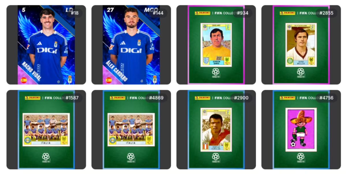 ▲FIFA의 디지털 수집품 플랫폼 ‘FIFA 콜렉트’에서 거래된 수집품 사례. 일부 수집품은 월드컵 입장권 구매 권리나 실제 티켓 교환 기능과 연계됐다. (출처=체이널리시스)