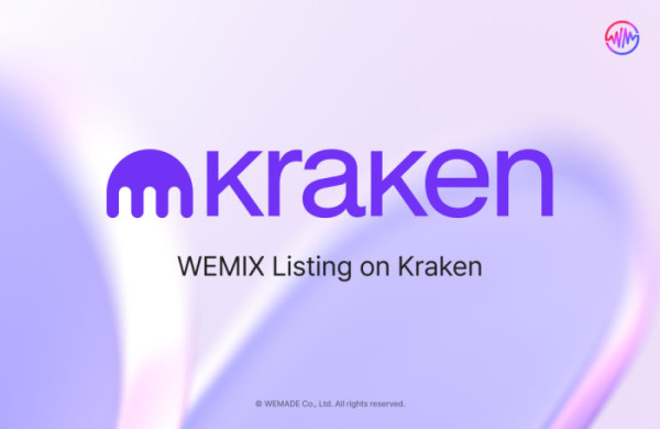 ▲위믹스(WEMIX)가 미국 가상자산 거래소 크라켄(Kraken)에 상장됐다. (사진제공=위메이드)