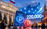 러시아 디지털 루블 계좌 22만 개∙∙∙첫 달 예상치 3배↑